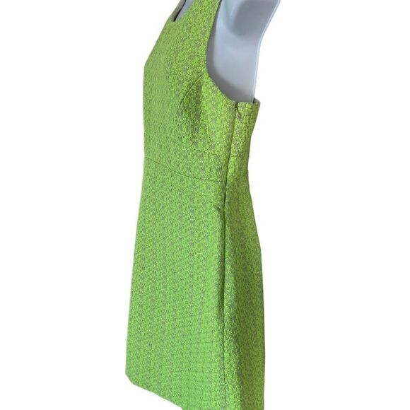 J. Crew Neon Tweed Green and Grey Dress Racerback - Picture 3 of 6